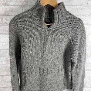 Vtg Abercrombie & Fitch 100% Shetland‎ Wool Pullover Chunky Knit Sweater Women L